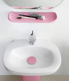 Раковина для ванной накладная Laufen коллекция Mimo бело-розовая H8115530451041