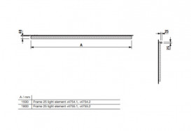 LED подсветка горизонтальная Laufen Frame 25 180 см хром матовый H4475519000071
