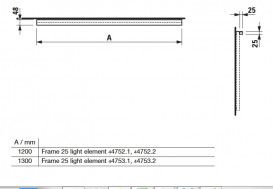 LED подсветка горизонтальная Laufen Frame 25 120 см с сенсорным выключателем хром матовый H4475229000071