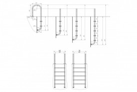 Сходи в басейн Laris Chamboard 500 мм 6 ступенів 71401026