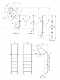 Сходи в басейн Laris Versalles 600 мм 2 ступені 71401021