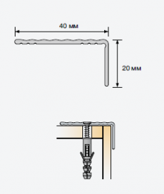 Сходовий профіль Salag Stratus S03 1.82 м срібний анoдірованний S03311