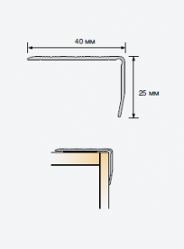 Лестничный профиль Salag Stratus S05 с самоклеящейся лентой 0.91 м золотой анoдированный S05E10
