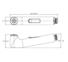 Лійка для гігієнічного душу Villeroy & Boch Universal Taps & Fittings пластик хром TVD00060700061