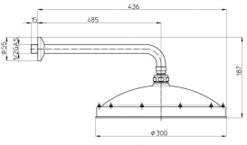Лейка для верхнього душа All.Pe Bosini Retro-Antikal хром H18703J