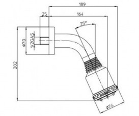 Лейка для верхнего душа All.Pe Bosini Lio Gio хром H41037A00030004