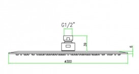 Лейка для верхнього душа Fiore тонка Ø30 см хром 35000442