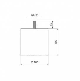 Лейка для верхнього душа GRB Hidromasaje Bol один режим хром 05020004