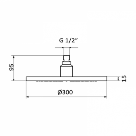 Лейка для верхнього душа GRB Hidromasaje Daylight з підсвічуванням один режим хром 058171