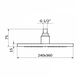 Лейка для верхнього душа GRB Hidromasaje Hokei один режим хром 058189