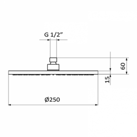 Лейка для верхнего душа GRB Hidromasaje Plot один режим хром 058215