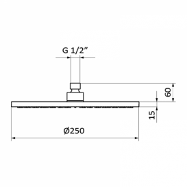 Лейка для верхнього душа GRB Hidromasaje Air один режим хром 058262
