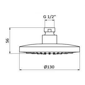 Лейка для верхнего душа GRB Hidromasaje Harry один режим хром 058264
