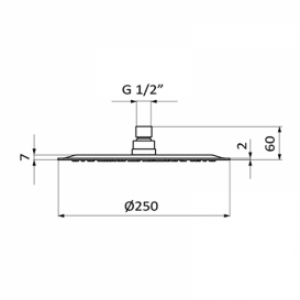Лейка для верхнего душа GRB in Cool 25 см нержавеющая сталь 00080043