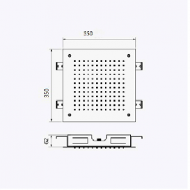 Лейка для верхнего душа GRB in Cool 35 см хром 00081010