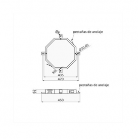 Лейка для верхнего душа GRB in Cool 38 см хром 00080030