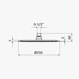 Лейка для верхнього душа GRB in Cool Black Ø 250 мм чорний матовий 00080042