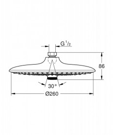 Лейка для верхнего душа Grohe Euphoria Ø 260 мм хром 26455000