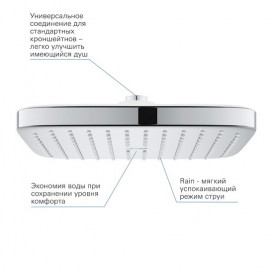 Лейка для верхнего душа Grohe Vitalio Comfort 250 Cube 1 режим хром 26695000