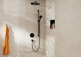 Лійка для верхнього душу Hansgrohe Activera S 240 1 режим EcoSmart чорний матовий 28056670