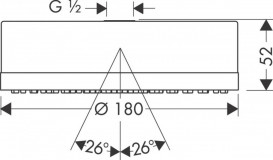 Лейка для верхнего душа Hansgrohe Axor Citterio 180 мм 1-режимная шлифованная бронза 28489140