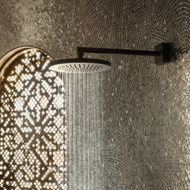 Лейка для верхнего душа Hansgrohe Axor ShowerSolutions ⌀245 мм 1-режимная EcoSmart+ матовый черный 35389670