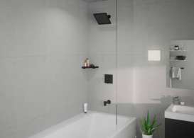 Лейка для верхнего душа Hansgrohe Crometta E 240 1 режим черный матовый 26726670