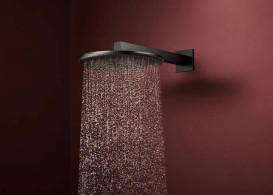 Лійка для верхнього душу Hansgrohe Raindance Alive S 300 1 режим чорний хром 24520340