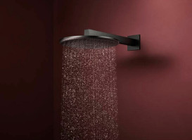 Лейка для верхнего душа Hansgrohe Raindance Alive S 300 1 режим EcoSmart черный матовый хром 24521340
