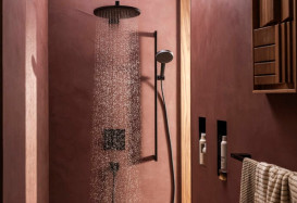 Лійка для верхнього душу Hansgrohe Raindance Alive S 300 1 режим EcoSmart чорний матовий 24521670