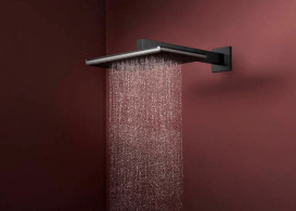 Лійка для верхнього душу Hansgrohe Raindance Alive Q 34х21 см 1 чорний матовий хром 24530340