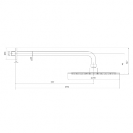 Лейка для верхнього душа Imprese Brenta з тримачем графіт ZMK091908101