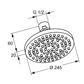 Лейка для верхнего душа Kludi A-Qa ⌀245 мм брашированная бронза PVD 66511N100