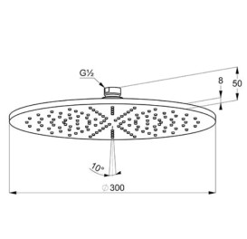 Лейка для верхнего душа Kludi A-Qa ⌀300 мм металл брашированный никель PVD 64330N500