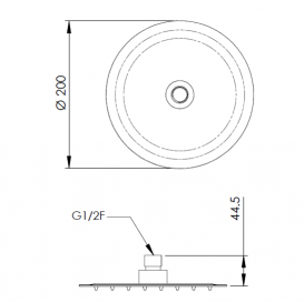Лійка для верхнього душу Mariani Wellnes Ø 200 мм нержавіюча сталь із дзеркальним поліруванням ST0/01 20
