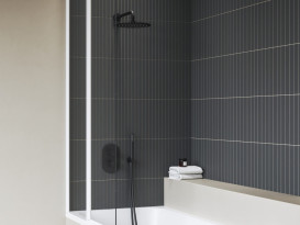 Лійка для верхнього душу Ravak ø 250 мм нержавіюча сталь чорний матовий X070518