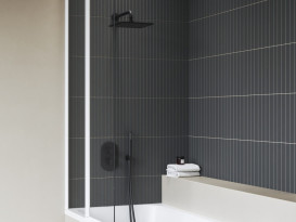 Лійка для верхнього душу Ravak 250х250 мм нержавіюча сталь чорний матовий X070521