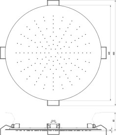 Верхній душ зі стелі Ravak ø 440 мм нержавіюча сталь хром X07P1258
