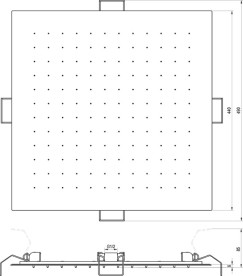 Верхний душ с потолка Ravak 440х440 мм нержавеющая сталь хром X07P1263