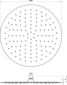 Лейка для верхнего душа Ravak Chrome ⌀400 мм нержавеющая сталь хром X07P667