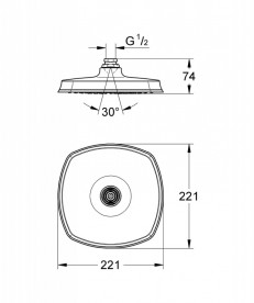  Лійка для верхнього душу Grohe Grandera 27974DA0