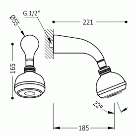 Лейка для верхнього душа Tres Eco Ø93 мм з гідромассажемі Plus хром 134818