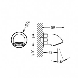 Лейка для верхнего душа Tres Tempotres хром 13416703
