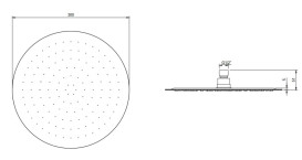 Лейка для верхнего душа Villeroy & Boch Universal Showers ⌀300 мм хром TVC00040130061