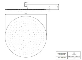 Лейка для верхнего душа Villeroy & Boch Universal Showers ⌀400 мм хром TVC00040140061