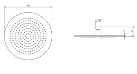 Лійка для верхнього душу Villeroy & Boch Universal Showers ⌀252 мм хром TVC00000100061