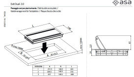 Лючок в стол ASA Plastici Exit Dual 2.0 пластик алюминий 040.020.00001