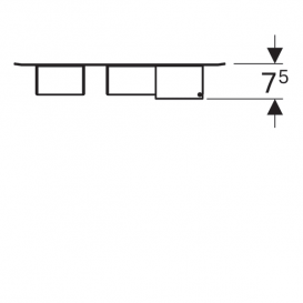 Магнитная доска Geberit Acanto с боксами для хранения черный матовый/лава матовый 500.649.16.1