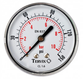 Манометр Tervix Pro Line 50 0-10 бар 1/4'' радиальное подключение 355113