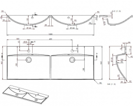 Marmite Amelia умывальник 1200х460 12127124203